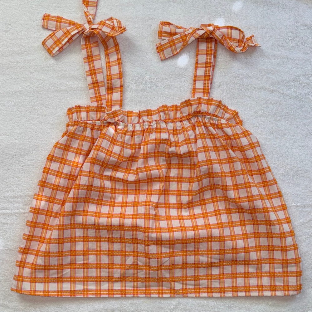 Mine Orange Plaid Women's Top